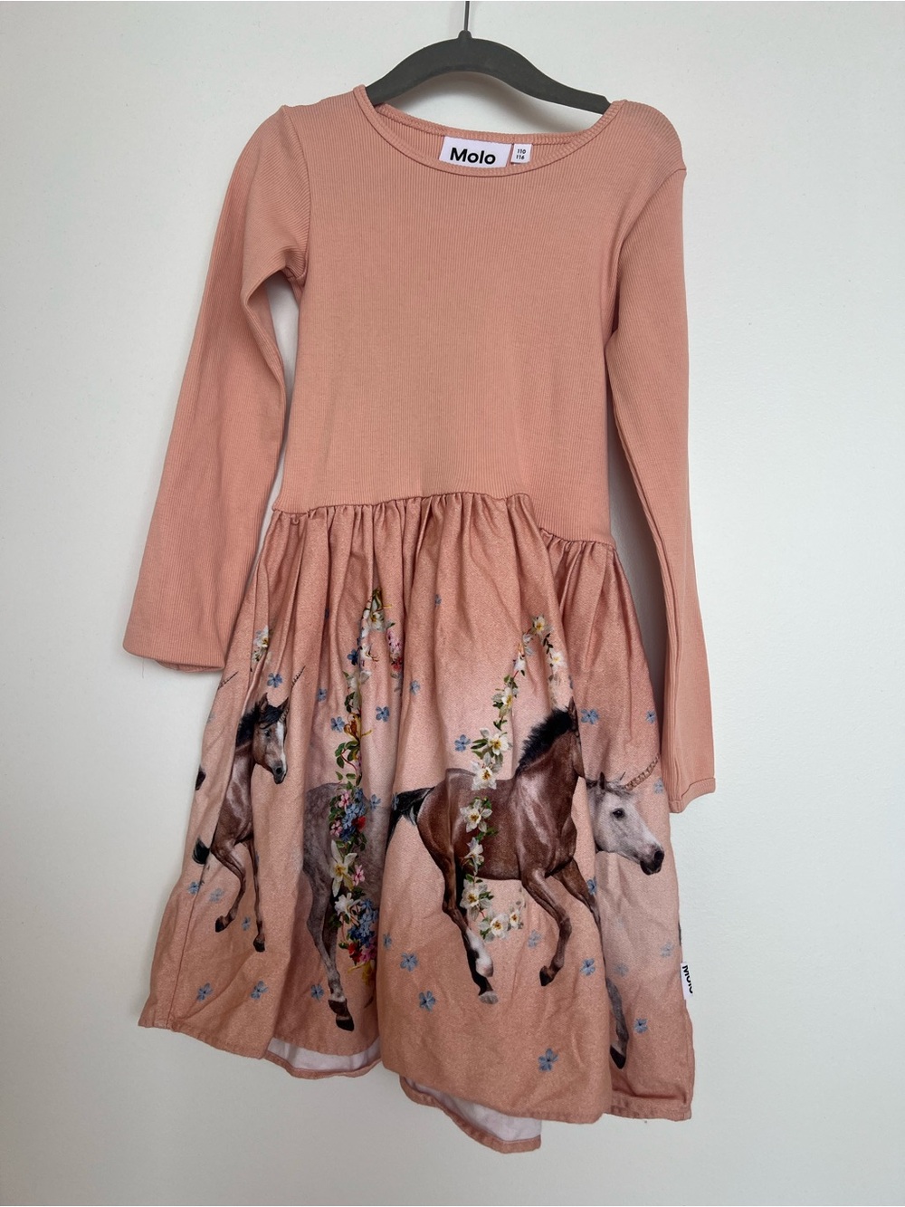 Molo Pink Unicorn Dress 6T (110-116)